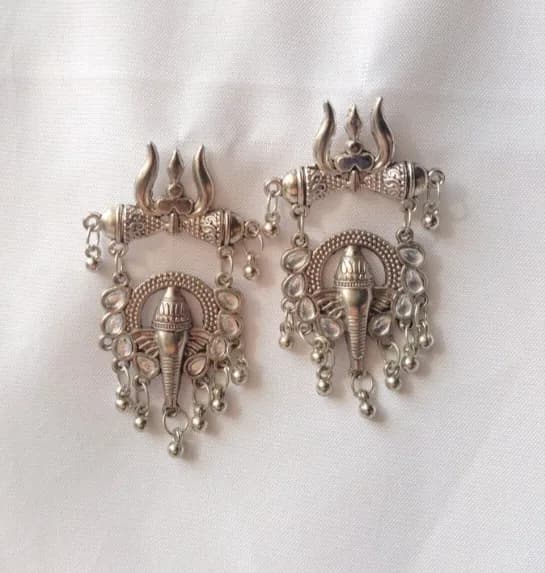 OXIDISED MAHAKAAL JHUMKE